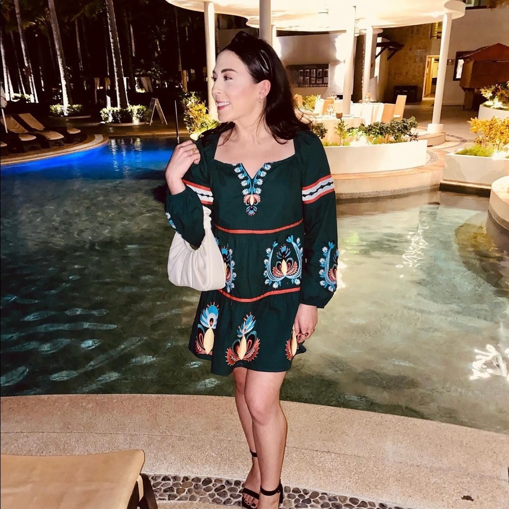 Embroidered and colorful dress from Anthropologie